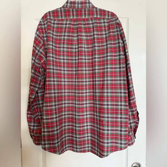 Ralph Lauren Men’s Comfort Fit Tartan Red and Green Plaid Button Down Shirt XXL - Picture 9 of 15